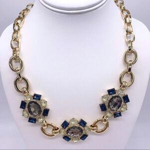 Banana Republic Jeweled Gold Link Necklace